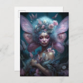 Afrikaanse Amerikaanse Black Fantasy Art Briefkaart (Voorkant / Achterkant)