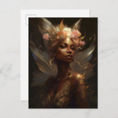Afrikaanse Amerikaanse Black Fantasy Art Briefkaart (Voorkant / Achterkant)