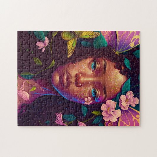 Afrikaanse Amerikaanse Black Fantasy Art Legpuzzel (Horizontaal)