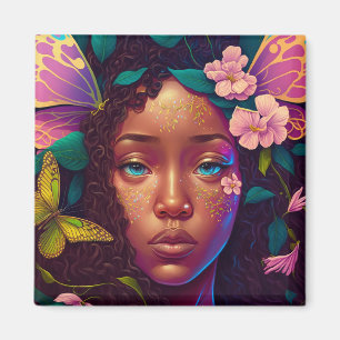 Afrikaanse Amerikaanse Black Fantasy Art Magneet