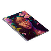 Afrikaanse Amerikaanse Black Fantasy Art Notitieboek (Rechterzijde)