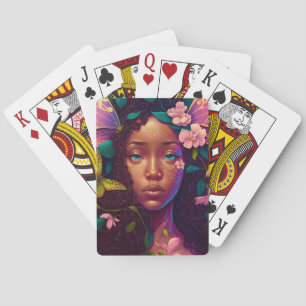 Afrikaanse Amerikaanse Black Fantasy Art Pokerkaarten