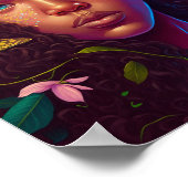 Afrikaanse Amerikaanse Black Fantasy Art Poster (Hoek)