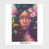 Afrikaanse Amerikaanse Black Fantasy Art Sticker (Vel)