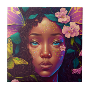 Afrikaanse Amerikaanse Black Fantasy Art Tegeltje