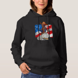 Afrikaanse Amerikaanse braids 4 juli zwart-Amerika Hoodie