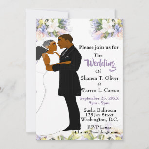 Afrikaanse Amerikaanse bride en bruinkoolzegenvide Kaart
