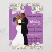 Afrikaanse Amerikaanse bride en bruinkoolzegenvide Kaart (Voorkant / Achterkant)