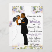 Afrikaanse Amerikaanse bride en bruinkoolzegenvide Kaart (Voorkant / Achterkant)