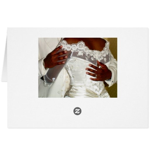 Afrikaanse Amerikaanse bride en bruom (Achterkant Horizontaal)