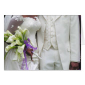 Afrikaanse Amerikaanse bride en bruom (Voorkant Horizontaal)