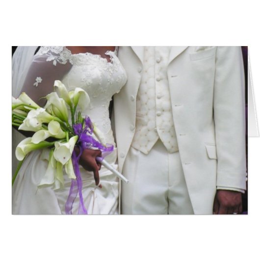 Afrikaanse Amerikaanse bride en bruom (Voorkant Horizontaal)