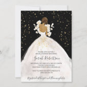 Afrikaanse Amerikaanse bride, weddenschap, bridal Kaart (Voorkant)