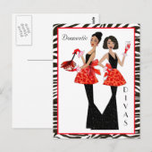Afrikaanse Amerikaanse Briefkaarten "Domestic Diva (Voorkant / Achterkant)