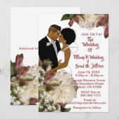 Afrikaanse Amerikaanse bruid en bruidbruin huwelij Kaart (Voorkant / Achterkant)