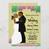 Afrikaanse Amerikaanse bruid en bruinkoolzegen Kaart (Voorkant / Achterkant)