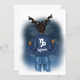 Afrikaanse Amerikaanse Capricorn Zodiac Birthday P Kaart