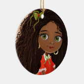 Afrikaanse Amerikaanse cartoon-meisjessieraadjes Keramisch Ornament (Rechts)