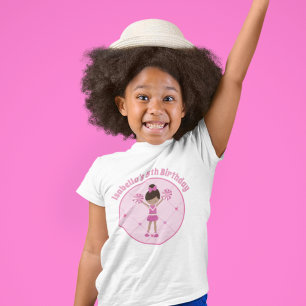 Afrikaanse Amerikaanse Cheerleader Girls Birthday  Kinder Shirts