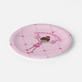 Afrikaanse Amerikaanse Cheerleader Pink Birthday P Papieren Bordje (Gekanteld)