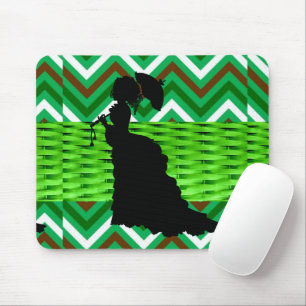 Afrikaanse Amerikaanse Chevron GreenMouse Pad! Mui Muismat
