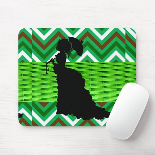 Afrikaanse Amerikaanse Chevron GreenMouse Pad! Mui Muismat (Met muis)