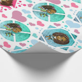 Afrikaanse Amerikaanse Chibi Girls Wrapping Paper Cadeaupapier (Hoek)