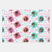 Afrikaanse Amerikaanse Chibi-meisjes met een hartv Inpakpapier Vel (Voorkant)