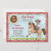 Afrikaanse Amerikaanse Cowboy Horse kinderen Birth Kaart (Voorkant)