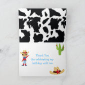 Afrikaanse Amerikaanse Cowboy Westerne Birthday Pa Bedankkaart (Binnen)