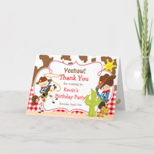 Afrikaanse Amerikaanse Cowboy Westerne Birthday Pa Bedankkaart