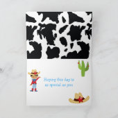 Afrikaanse Amerikaanse Cowboy Westerne Birthday Pa Kaart (Binnen)