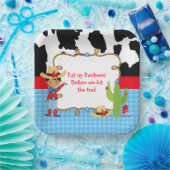 Afrikaanse Amerikaanse Cowboy Westerne Birthday Pa Papieren Bordje (Feest)