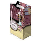 Afrikaanse Amerikaanse Cowgirl Birthday Klein Cadeauzakje (Voorkant Gekanteld)