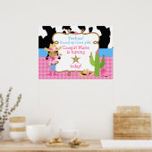 Afrikaanse Amerikaanse cowgirl Birthday Poster (Keuken)
