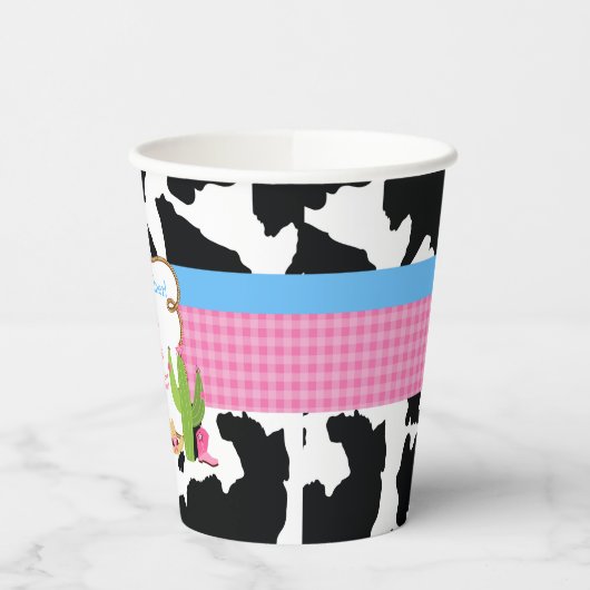 Afrikaanse Amerikaanse Cowgirl Westerne Birthday P Papieren Bekers (Links)