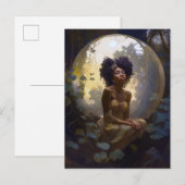 Afrikaanse Amerikaanse Crystal Ball Fantasy Briefkaart (Voorkant / Achterkant)