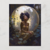 Afrikaanse Amerikaanse Crystal Ball Fantasy Briefkaart (Voorkant)