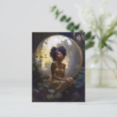 Afrikaanse Amerikaanse Crystal Ball Fantasy Briefkaart (Staand voorkant)