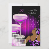 Afrikaanse Amerikaanse dame Fabulous 50 Birthday D Kaart (Voorkant)