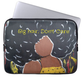 Afrikaanse Amerikaanse dame Rhonda Patton Big hair Laptop Sleeve