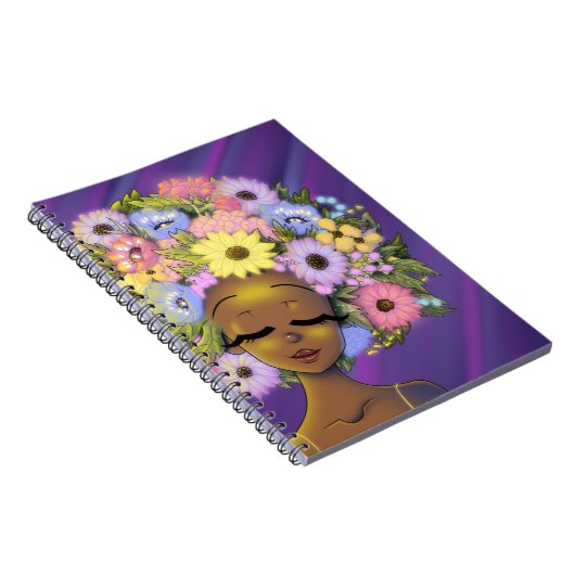 Afrikaanse Amerikaanse dameskapper Notitieboek (Rechterzijde)