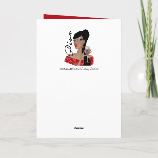 Afrikaanse Amerikaanse diva "Utterly Fabulous" Kaart (Achterkant)