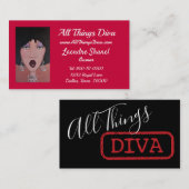 Afrikaanse Amerikaanse diva Visitekaartje (Voorkant / Achterkant)