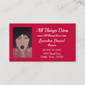 Afrikaanse Amerikaanse diva Visitekaartje (Voorkant)