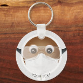 Afrikaanse Amerikaanse dokter Emoji Sleutelhanger (Voorkant)