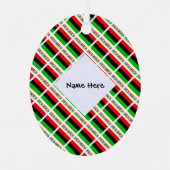 Afrikaanse Amerikaanse en Diaspora Vlaggentigernaa Metalen Ornament (Voorkant)