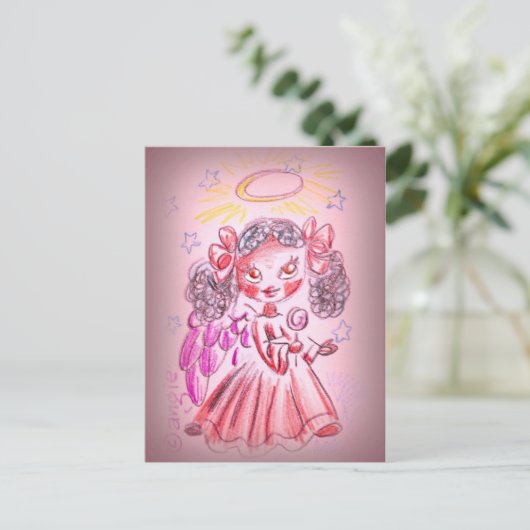 Afrikaanse Amerikaanse engel Briefkaart (Staand voorkant)