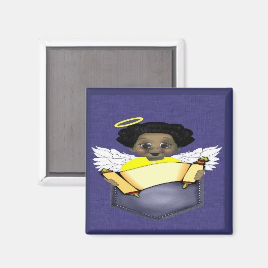 Afrikaanse Amerikaanse engel Magneet (Voorkant / Achterkant)