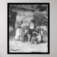 Afrikaanse Amerikaanse familie op Smith's Plantati